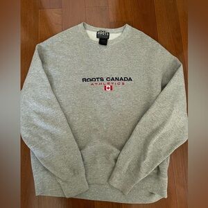 grey vintage roots athletics crewneck